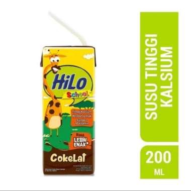 hilo school coklat 200ml - susu tinggi kalsium