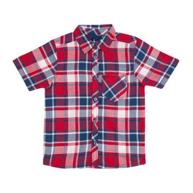 Torio Basic Red Check Shirt - Baju Kemeja Anak Laki-laki ( 6-12 tahun ) 8-9 tahun