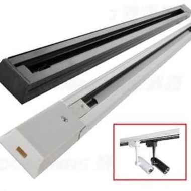 Rel 1 meter Lampu sorot spot track rell 1M Rel lampu track 1 meter Rel 1 Meter Hitam