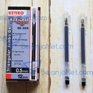 Pen Gel Kenko T-Gel 0.5 mm KE-303 [1 LUSIN] Hitam