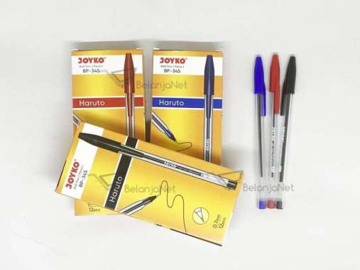 Pen Pulpen Ballpoint Ball Pen Haruto Joyko BP-345 0.7 mm Hitam