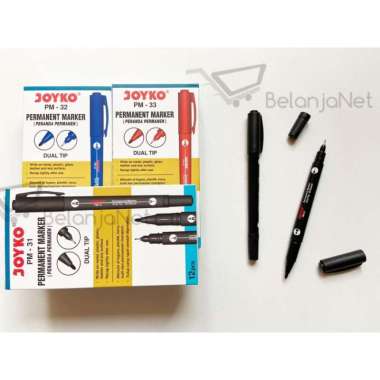 Spidol Permanen Joyko PM-31 HItam PM-32 Biru PM-33 Merah Hitam