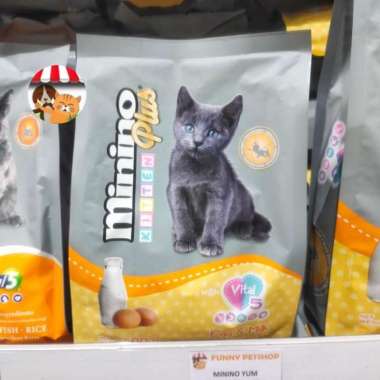 Minino Kitten Plus Makanan Anak Kucing Super Premium 500gr