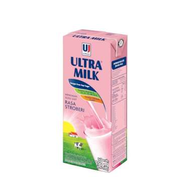 Ultra Jaya Susu Ultra Milk Susu UHT 250 ml Stroberi