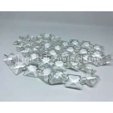 Kristal Manik Oktagon Gantung 1M Ronce Tirai Dekorasi Pernikahan Lampu Kotak