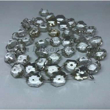 Kristal Manik Oktagon Gantung 1M Ronce Tirai Dekorasi Pernikahan Lampu Oktagon