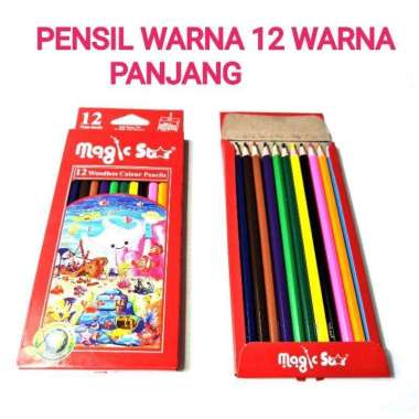 Grosir Pensil Warna Panjang BOS 12 Warna