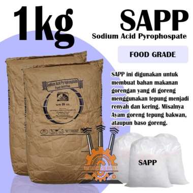 SAPP 1kg Sodium Acid Pyrophosphate Perenyah Makanan Food Grade Sapp Perenyah Gorengan