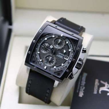 JAM TANGAN PRIA ALEXANDRE CHRISTIE ORIGINAL AC 6376 MC Black Silver