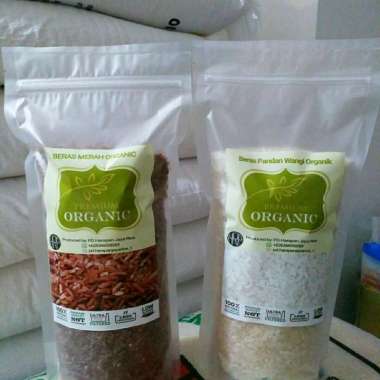 Beras Organik Merah & Beras Organik Pandan Wangi 1kg PREMIUM Kualitas Terbaik Beras Pandan Wangi