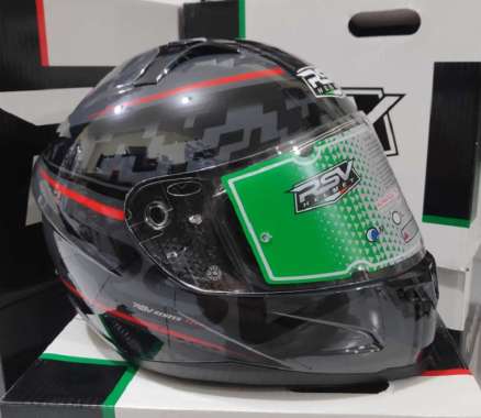 RSV FF500 Barcode Red - Helm RSV FF 500 Full Face XL