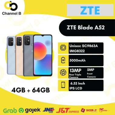 ZTE Blade A52 [ 4GB / 64GB ] Smartphone - Garansi Resmi Space Grey