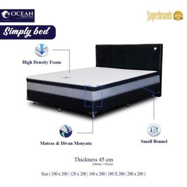 Springbed Type Simply Bed - Fullset - Ocean Springbed 160 x 200