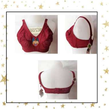 Bra BH Wanita Tanpa Busa Tanpa Kawat Sister Guini 500 Cup B~C Kait 3 Size 36 38 40 42 44 random 36