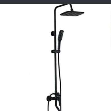 kran shower set panas dingin stainles hitam / shower colum