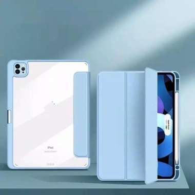 Case iPad Pro 11 12.9 2018 2020 iPad Air 10.5 Transparent Back iPad9.720172018 Biru Muda