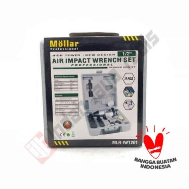 MOLLAR Air Impact Wrench Kit 1/2 Inch Mesin Buka Baut Angin Kompresor