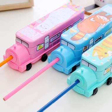 Tempat Pensil Kotak Pensil Kereta Tingkat Multicolor