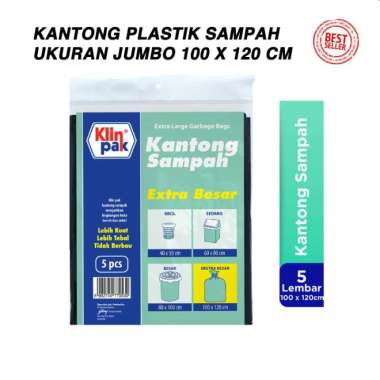 Kantong Plastik Sampah Besar Extra Jumbo Klinpak Tidak Berbau 100x120
