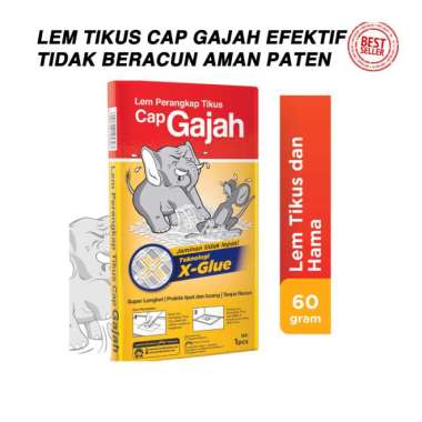 Lem Tikus Papan Cap Gajah Perangkap Tikus Hama Aman Efektif Kuat TOP