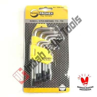 Kunci L Bintang PENDEK PROHEX T10 - T50 - SHORT Hex Star
