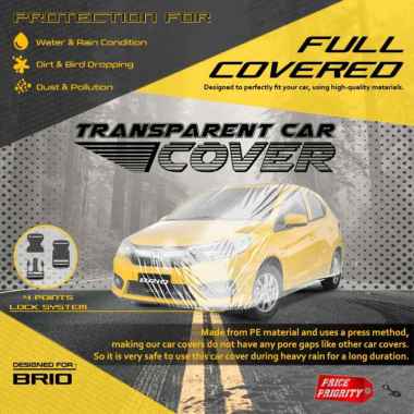Body Cover Sarung Mobil Plastik BRIO Tebal Anti Air WATERPROOF