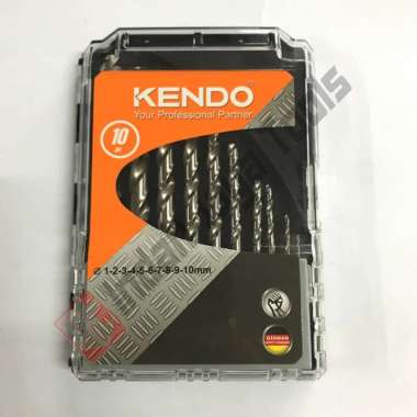 KENDO Mata Bor Besi Set 10 Pcs 1 - 10 mm