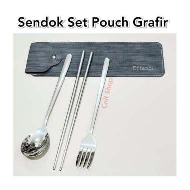 Sendok Garpu Sumpit Stainless Pouch Custom Grafir Laser Souvenir