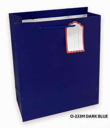 PAPER BAG|GOODIE BAG POLOS|KANTONG HADIAH 32x26x12 PREMIUM QUALITY Biru