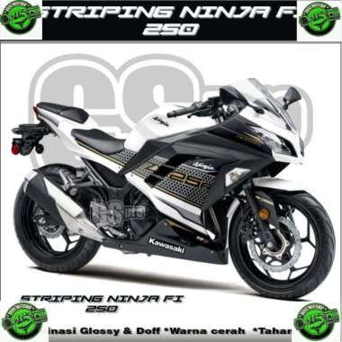 STICKER LIS BODY MOTOR NINJA FI 250/VARIASI NINJA FI 250 All size Putih