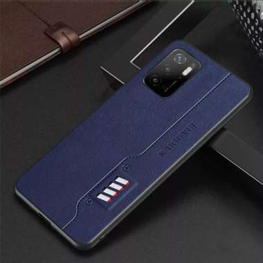 CASE KULIT SLIM OPPO RENO 6 5G CASING KAIOUYUE DESAIN ORIGINAL Biru
