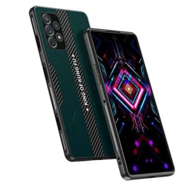 CASING SAMSUNG A32 4G CASE FASHION CARBON FIBER PROTECTION PHONSEL Hijau