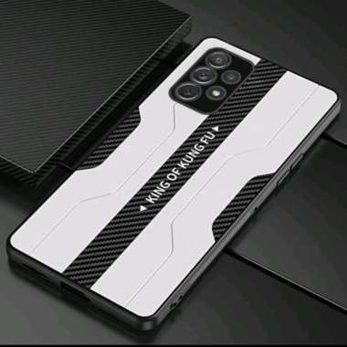 CASING SAMSUNG A32 4G CASE FASHION CARBON FIBER PROTECTION PHONSEL Putih