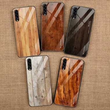 Case Glass Serbuk Kayu Samsung A20 Case Premium Glass Original