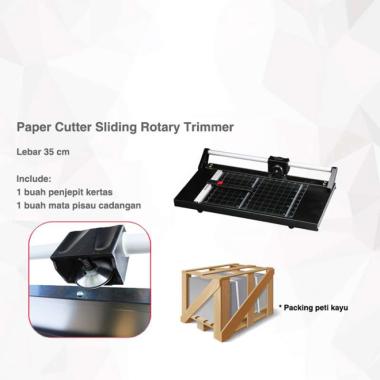 Foyu Sliding Rotary Trimmer Paper Cutter [Lebar 35 cm] Hitam