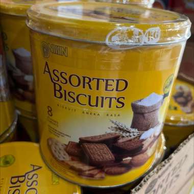 nissin assorted biskuit kaleng kuning
