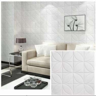 WALLPAPER DINDING 3D wallpaper dinding foam wallfoam Motif Bunga