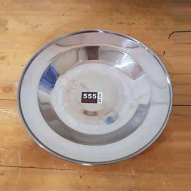 555 Piring Stainless [22 cm] Silver