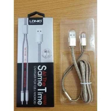 LDNIO Cable USB 2 in 1 Micro & Lightning LC86