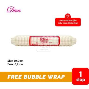 Diva cake case PUTIH 10,5 cm [1 slop]