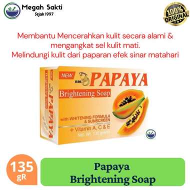Papaya Whitening Soap RDL 135 gR - Sabun Pepaya Mencerahkan Asli