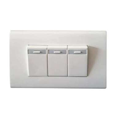 Panasonic Saklar Lampu Triple Saklar Tiga Tombol Model Panjang Model Lama