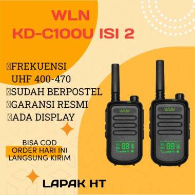 Sepasang WLN KD-C100U HT UHF Tanpa Handsfree WLAN KDC100 KDC100U