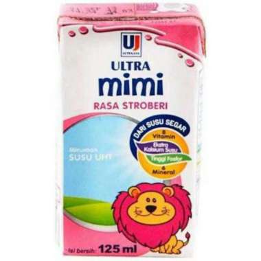 Susu Ultra Milk Susu UHT Mimi 125 ml Stroberi