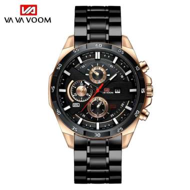 COD - VAVA VOOM 216 Rantai Stainless Watch Quartz Analog Murah keren FNGEEN Stylish Men Pria Wanita