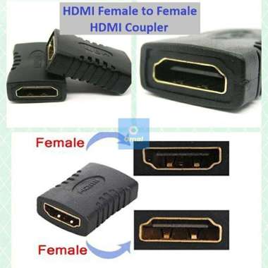 Adapter HDMI Female to Female Coupler Extender Penyambung Full HD