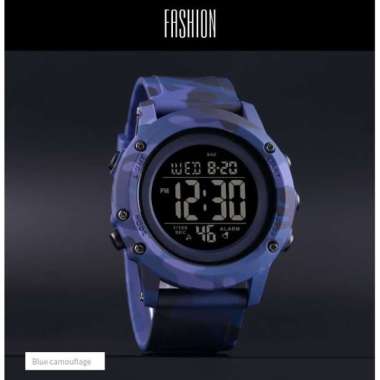 SKMEI 1506 Original Jam Tangan Digital Pria Karet Sport Tahan Air CAMO BLUE
