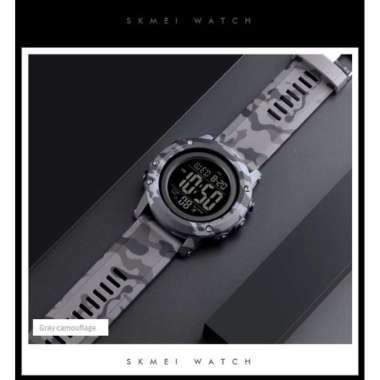 SKMEI 1506 Original Jam Tangan Digital Pria Karet Sport Tahan Air CAMO GREY
