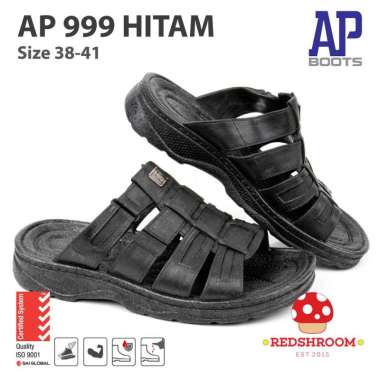 Sandal Slop Pria AP 999 Hitam - Sandal Slide 38