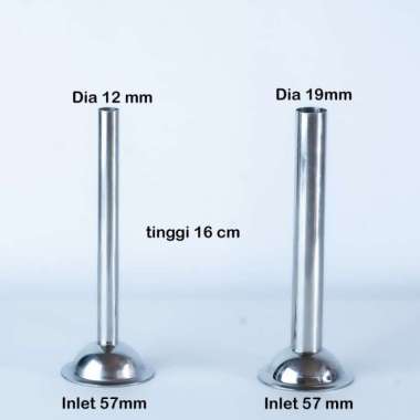 Corong Pipa Filler Sosis Stainless 12 mm dan 19 mm